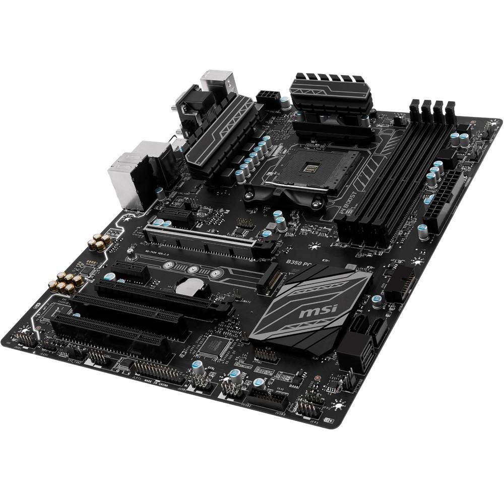 Placa-Mãe MSI p/ AMD AM4 ATX B350 PC MATE DDR4