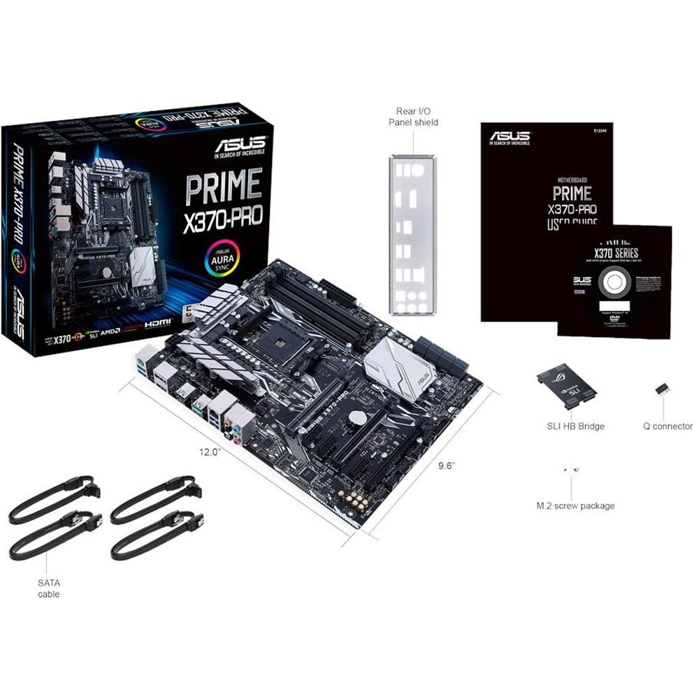 Placa-Mãe Asus Prime X370-Pro, AMD AM4, ATX, DDR4