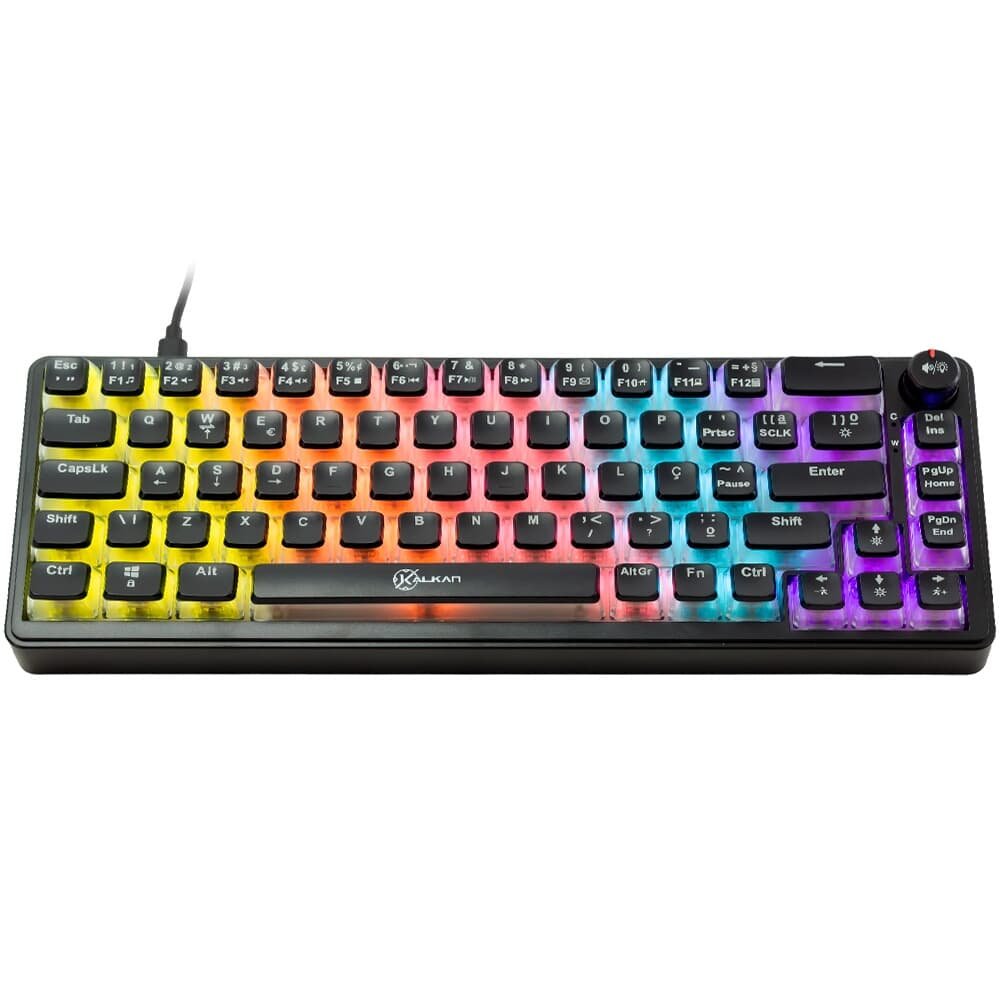 Teclado Mecanico Gamer Kalkan Drakar, RGB, Switches YH Marrom, Layout 65%, USB Tipo-C, ( Balão.info), Preto - ( Balão.info - foto 2