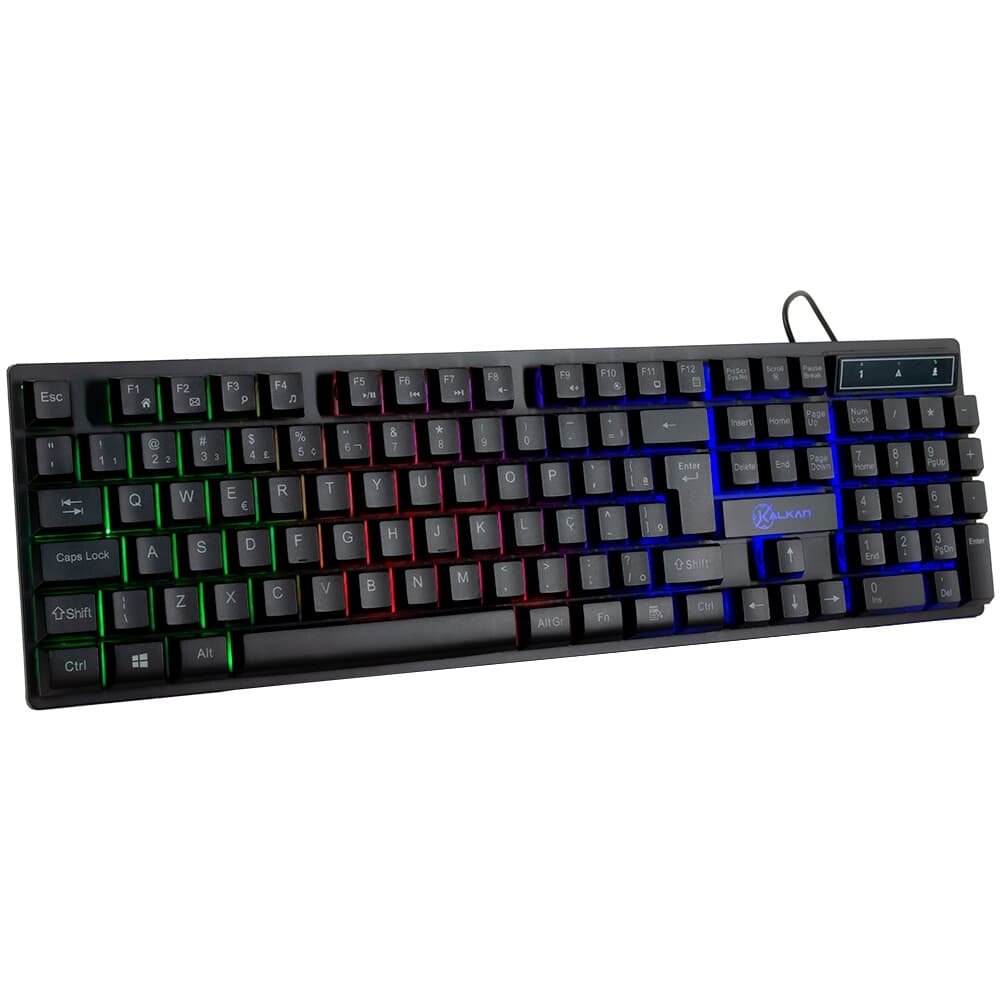 Teclado Membrana Gamer Kalkan Hati, Rainbow, USB, ( Balão.info), Preto - ( Balão.info - foto 2