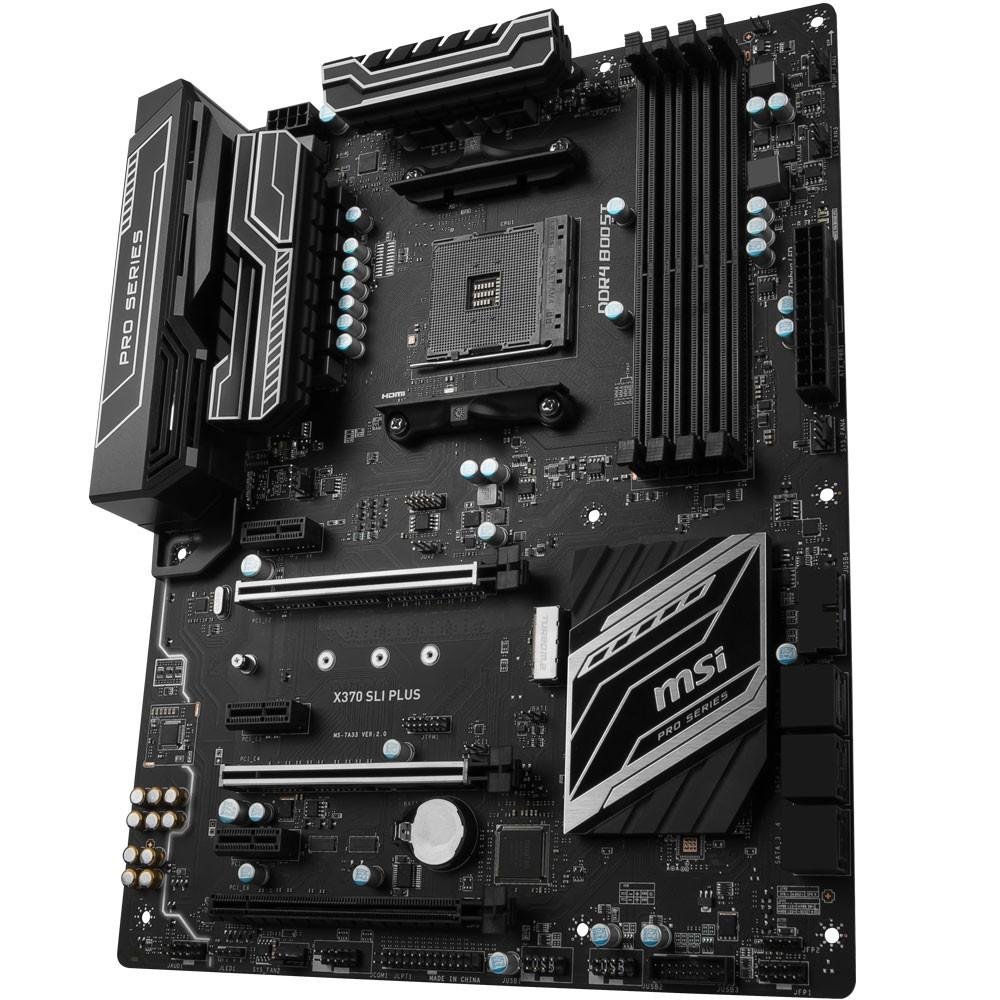 Placa-Mãe MSI p/ AMD AM4 ATX X370 SLI PLUS DDR4 Placa-Mãe MSI p/ AMD AM4 ATX X370 SLI PLUS DDR4