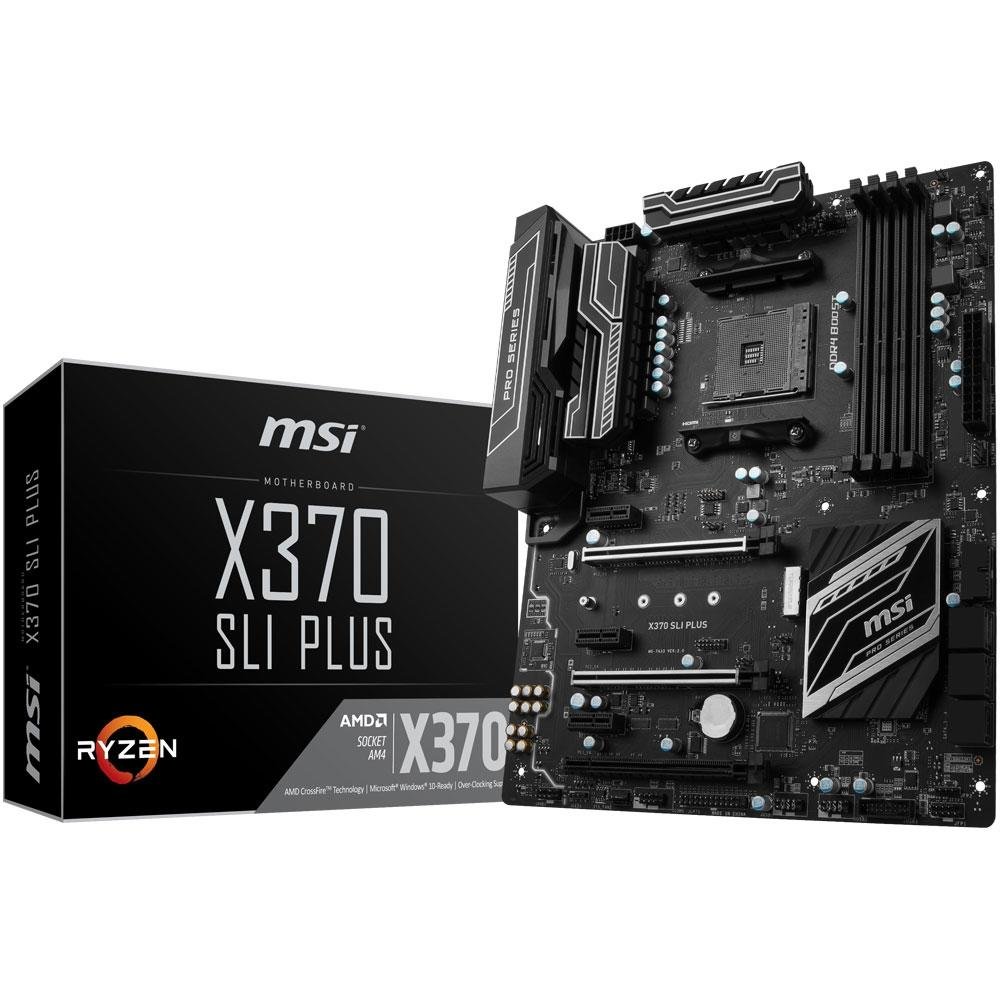Placa-Mãe MSI p/ AMD AM4 ATX X370 SLI PLUS DDR4 Placa-Mãe MSI p/ AMD AM4 ATX X370 SLI PLUS DDR4