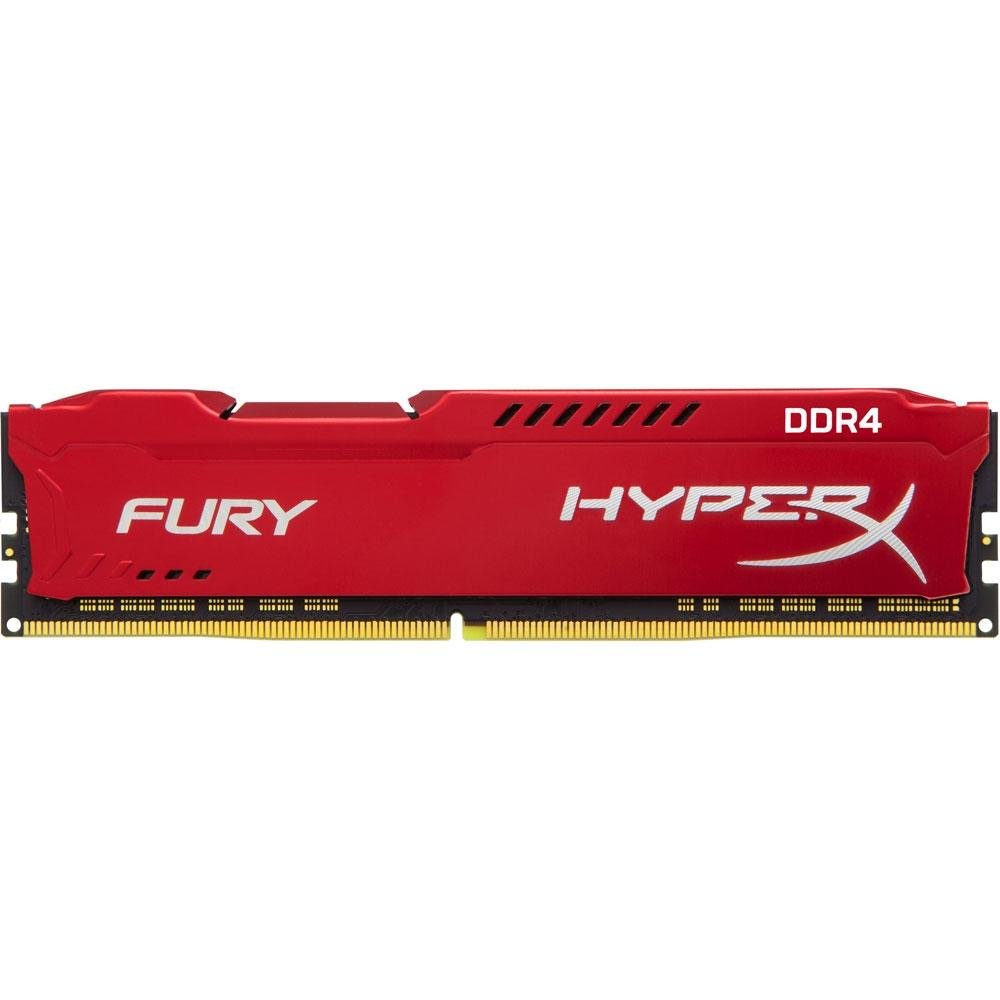 Memória HyperX Fury, 8GB, 2133MHz, DDR4, CL14, Vermelho - HX421C14FR2/8 Memória HyperX Fury, 8GB, 2133MHz, DDR4, CL14, Vermelho - HX421C14FR2/8