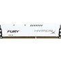Memória HyperX Fury, 8GB, 2400MHz, DDR4, CL15, Branco - HX424C15FW2/8