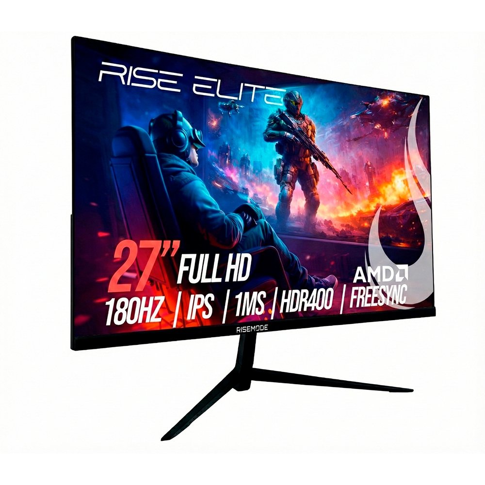 "Monitor Gamer Rise Mode Prime 27"", FHD, 180Hz, 1ms, IPS, FreeSync, HDR 400, HDMI e DisplayPort, sRGB 110%, Preto - RM-MOG-27F180FH-B" - view 2