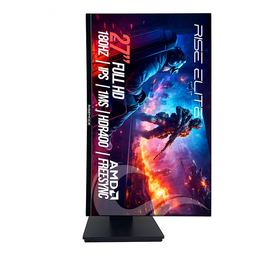 "Monitor Gamer Rise Mode Prime 27"", FHD, 180Hz, 1ms, IPS, FreeSync, HDR 400, HDMI e DP, Altura Ajustável, Preto - RM-MOGL-27F180FH-B" - view 4