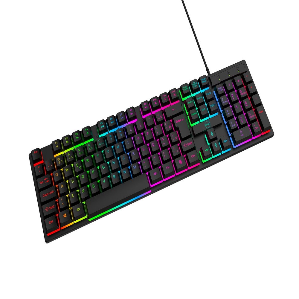 Teclado Gamer Dazz GTE1000 Rainbow, Anti Ghosting, ABNT2, USB, Preto - 62000177 - view 3