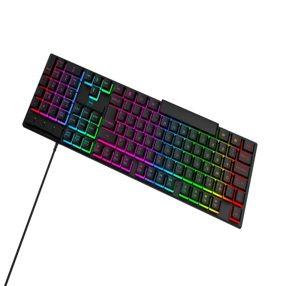 Teclado Gamer Dazz GTE1000 Rainbow, Anti Ghosting, ABNT2, USB, Preto - 62000177 - view 4