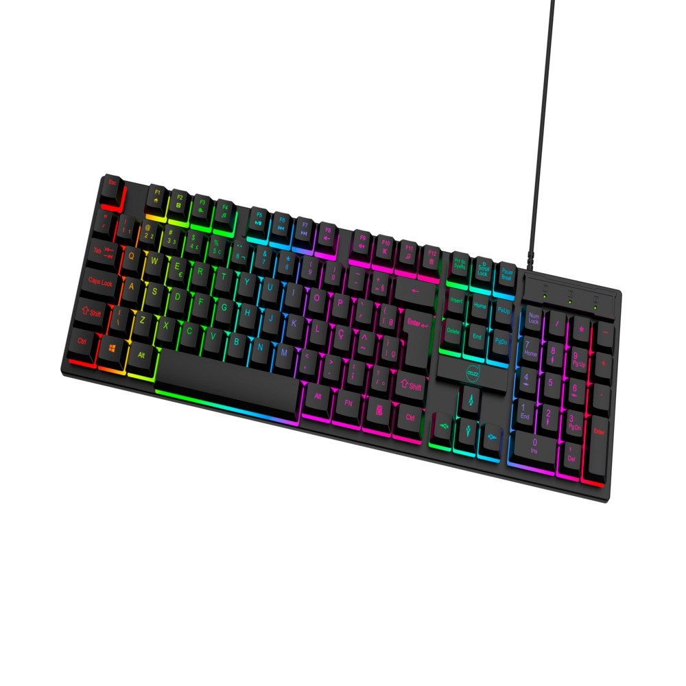 Teclado Gamer Dazz GTE1000 Rainbow, Anti Ghosting, ABNT2, USB, Preto - 62000177 - view 6