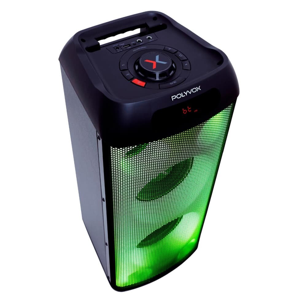 Imagem 3 de 4 do produto Torre de Som Amplificada Polyvox, TWS, 3 Vias, Full LED, 800W, Bluetooth, Bivolt, Preto - XT-660T