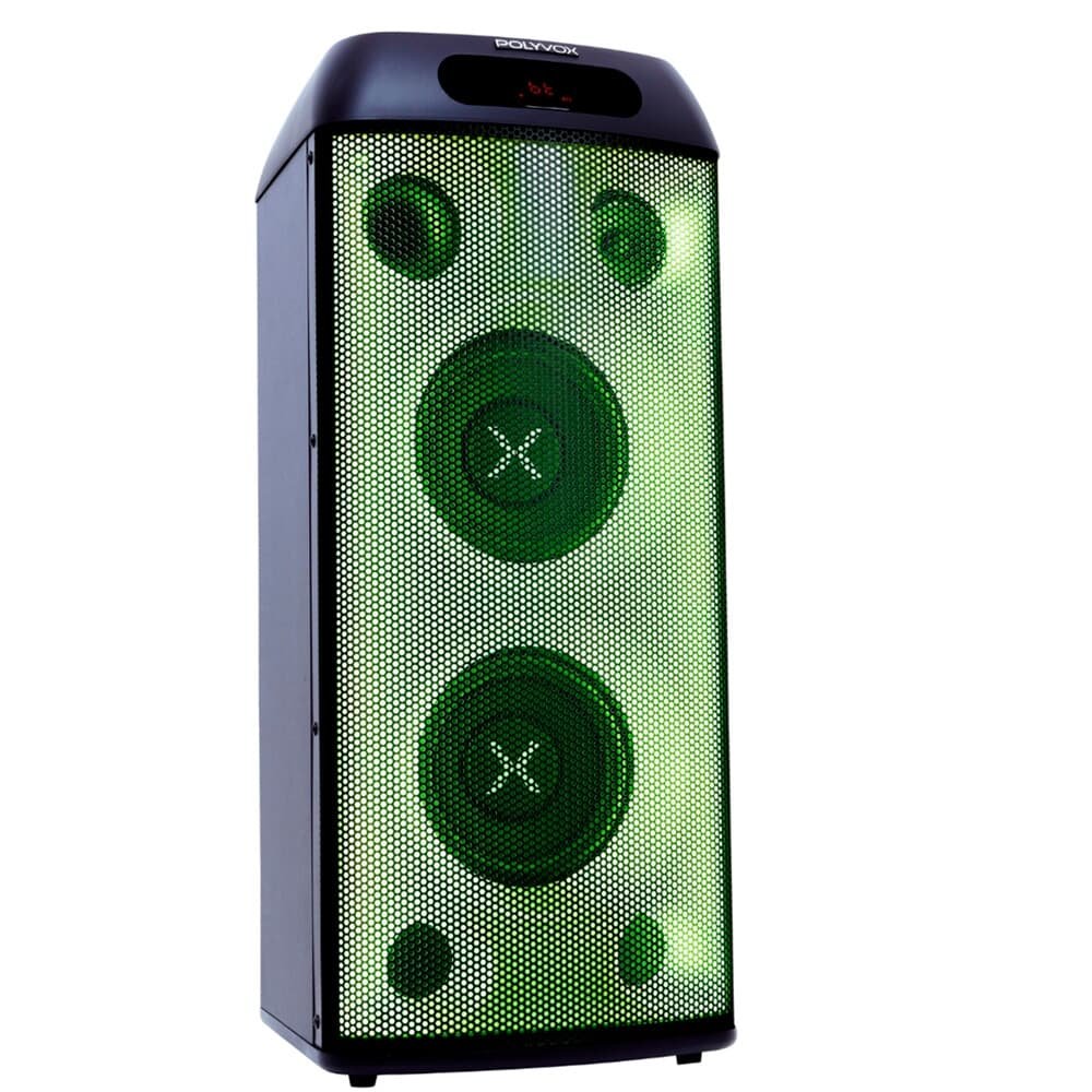 Imagem 2 de 4 do produto Torre de Som Amplificada Polyvox, TWS, 3 Vias, Full LED, 800W, Bluetooth, Bivolt, Preto - XT-660T