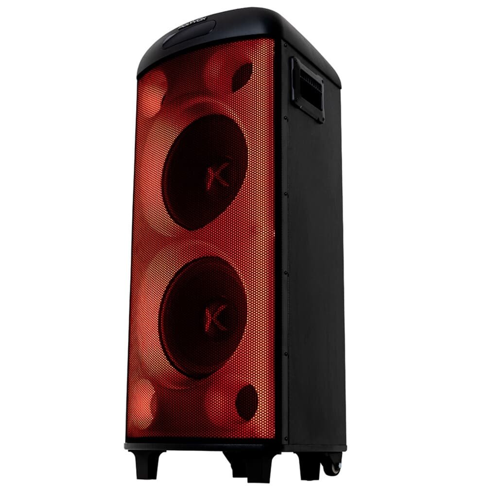 Imagem 4 de 7 do produto Torre de Som Amplificada Polyvox, TWS, Full LED, 2000W, Bluetooth, Bivolt, Preto - XT-990