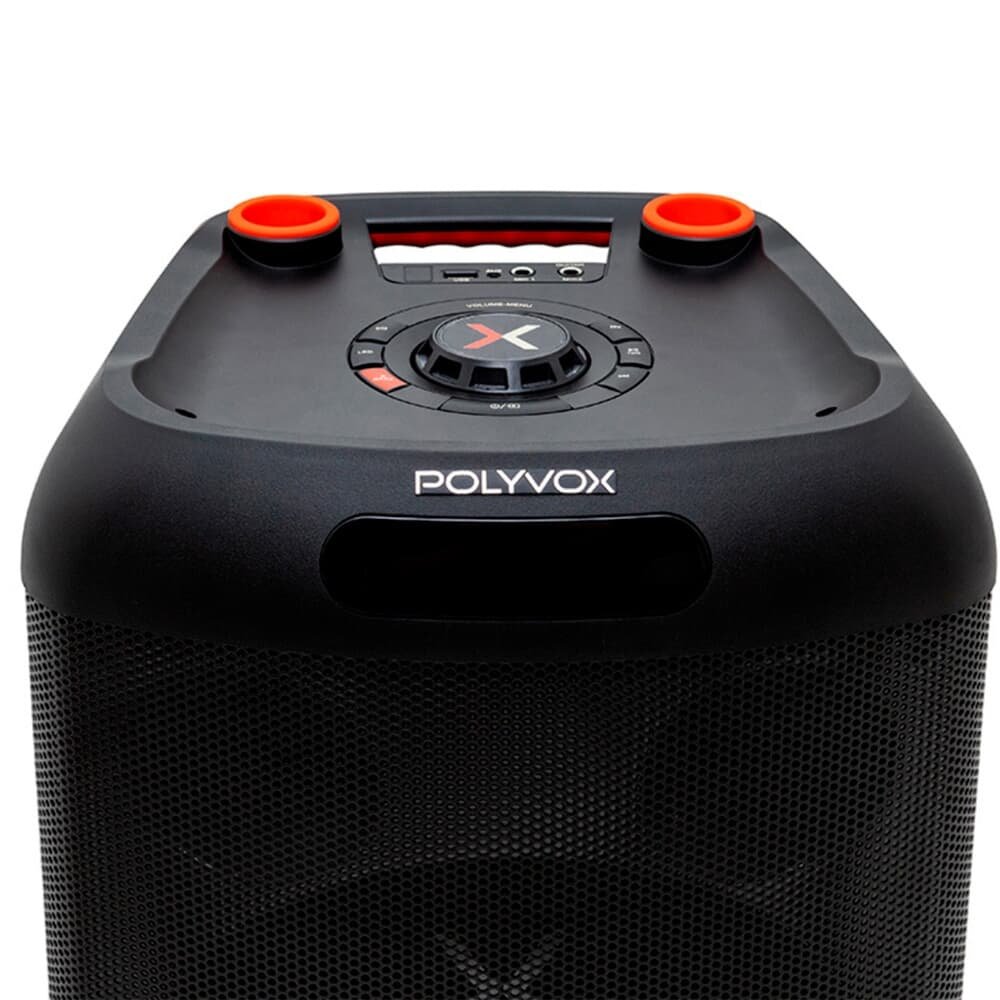 Imagem 6 de 7 do produto Torre de Som Amplificada Polyvox, TWS, Full LED, 2000W, Bluetooth, Bivolt, Preto - XT-990