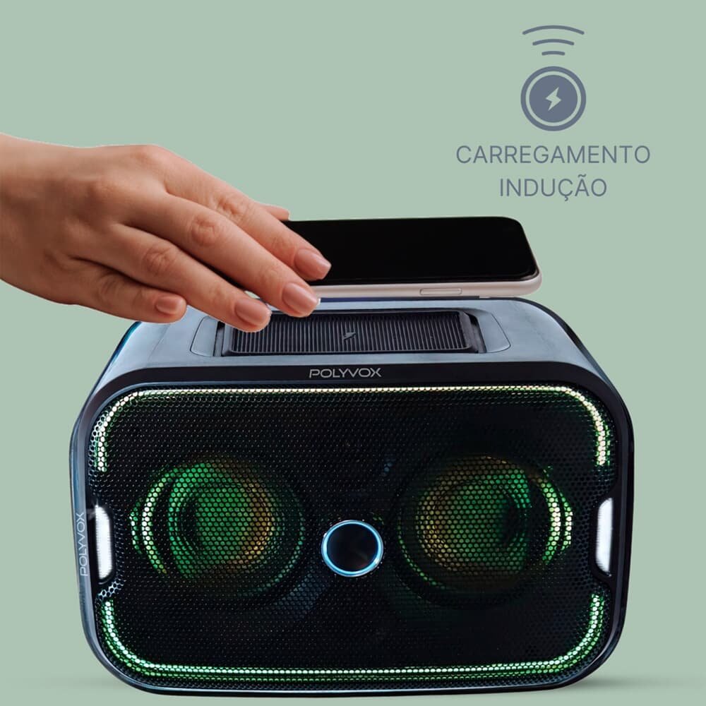 Caixa de Som Polyvox, Induction Charge, Bluetooth, 980W, Bivolt, Preto - Hi-( Balão.info) X-5 - foto 5