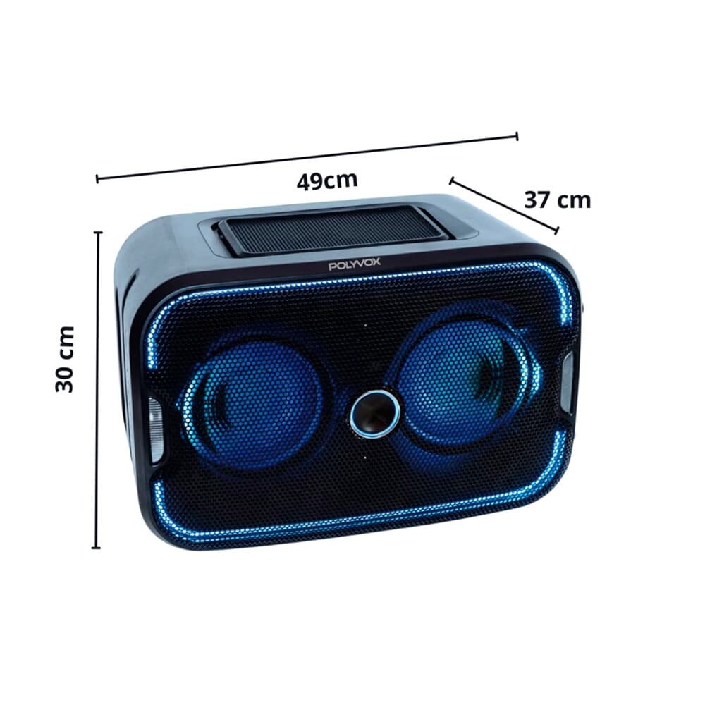Caixa de Som Polyvox, Induction Charge, Bluetooth, 980W, Bivolt, Preto - Hi-Tech X-5 - view 3