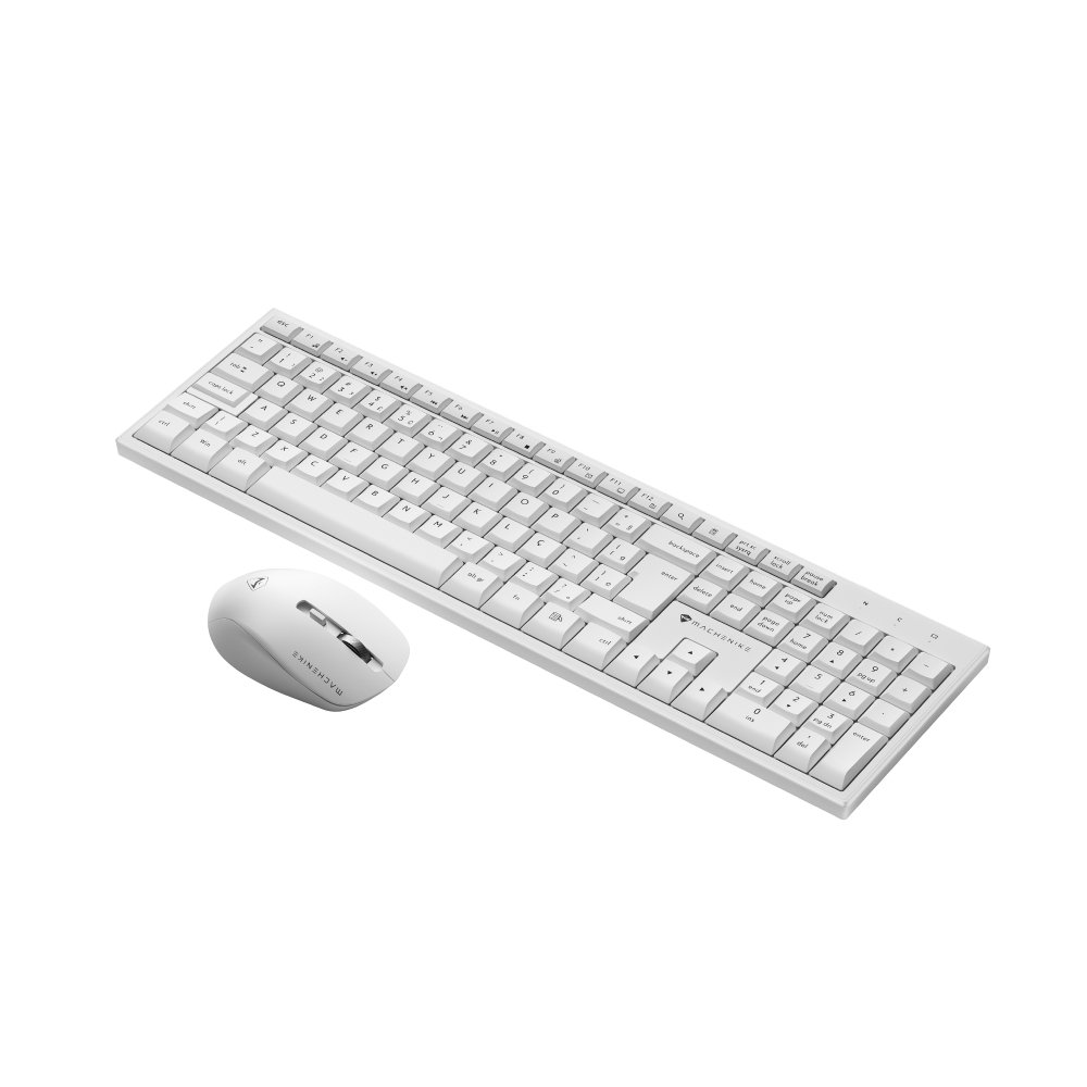 Imagem 2 de 5 do produto Kit Office Sem Fio Machenike Teclado K120, Mouse M610, 1600 DPI, 5 Botões, Branco - JJ02GM00J