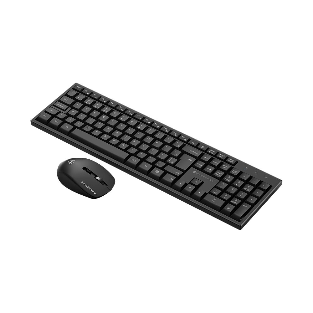 Imagem 2 de 9 do produto Kit Office Sem Fio Machenike MK120, Teclado Scissor Switch, Mouse 1600 DPI, 5 Botoes, Preto - JJ02GK00J