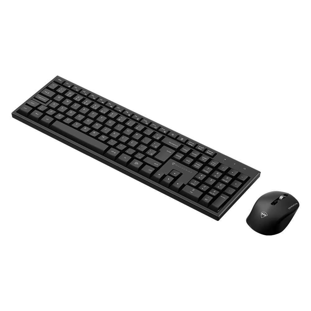 Imagem 3 de 9 do produto Kit Office Sem Fio Machenike MK120, Teclado Scissor Switch, Mouse 1600 DPI, 5 Botoes, Preto - JJ02GK00J