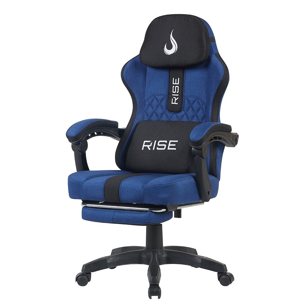 Cadeira Gamer Rise Mode Z11, Ângulo Ajustável, Tecido, Azul e Preto - RM-CG-Z11-BB Cadeira Gamer Rise Mode Z11, Ângulo Ajustável, Tecido, Azul e Preto - RM-CG-Z11-BB