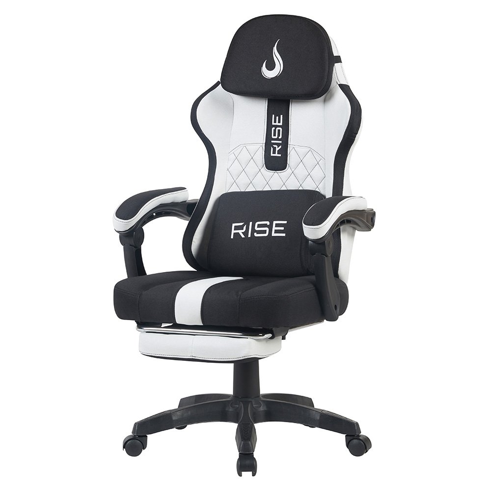 Cadeira Gamer Rise Mode Z11, Ângulo Ajustável, Tecido, Branco e Preto - RM-CG-Z11-WB - view 2