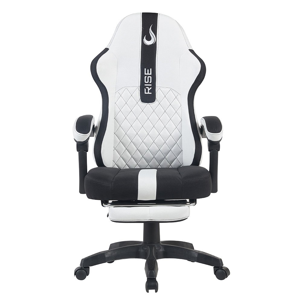 Imagem 9 de 9 do produto Cadeira Gamer Rise Mode Z11, Ângulo Ajustável, Tecido, Branco e Preto - RM-CG-Z11-WB