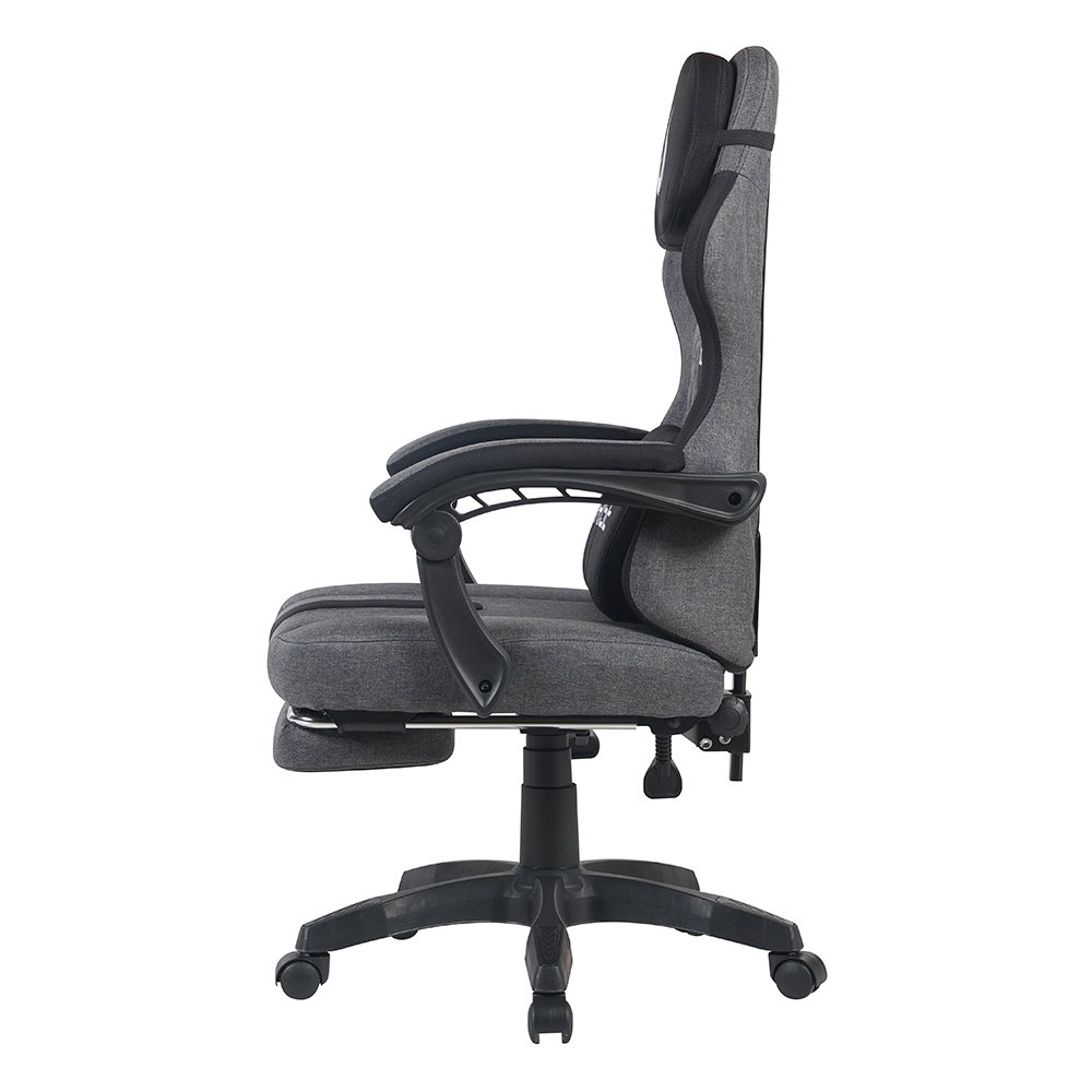 Imagem 7 de 9 do produto Cadeira Gamer Rise Mode Z11, Ângulo Ajustável, Tecido, Cinza e Preto - RM-CG-Z11-GB