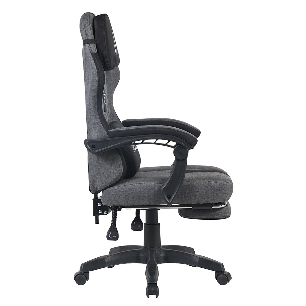 Imagem 8 de 9 do produto Cadeira Gamer Rise Mode Z11, Ângulo Ajustável, Tecido, Cinza e Preto - RM-CG-Z11-GB