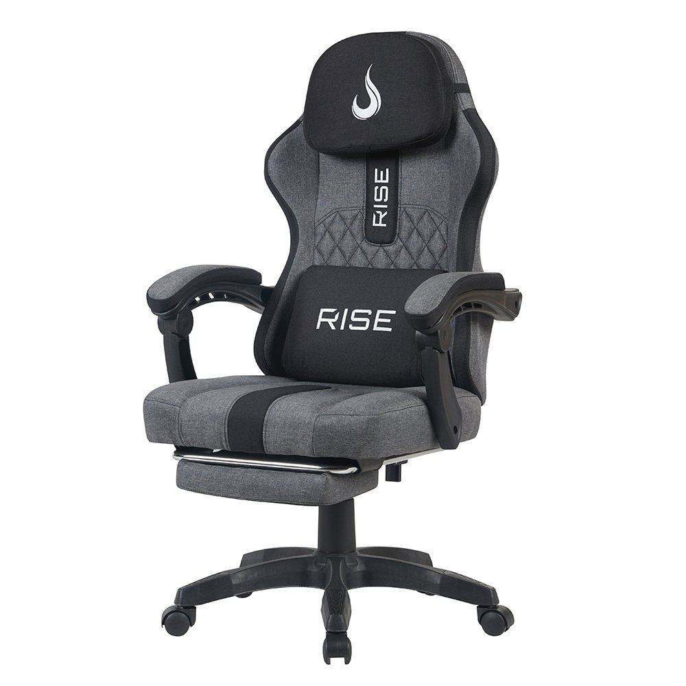 Cadeira Gamer Rise Mode Z11, Ângulo Ajustável, Tecido, Cinza e Preto - RM-CG-Z11-GB - view 2