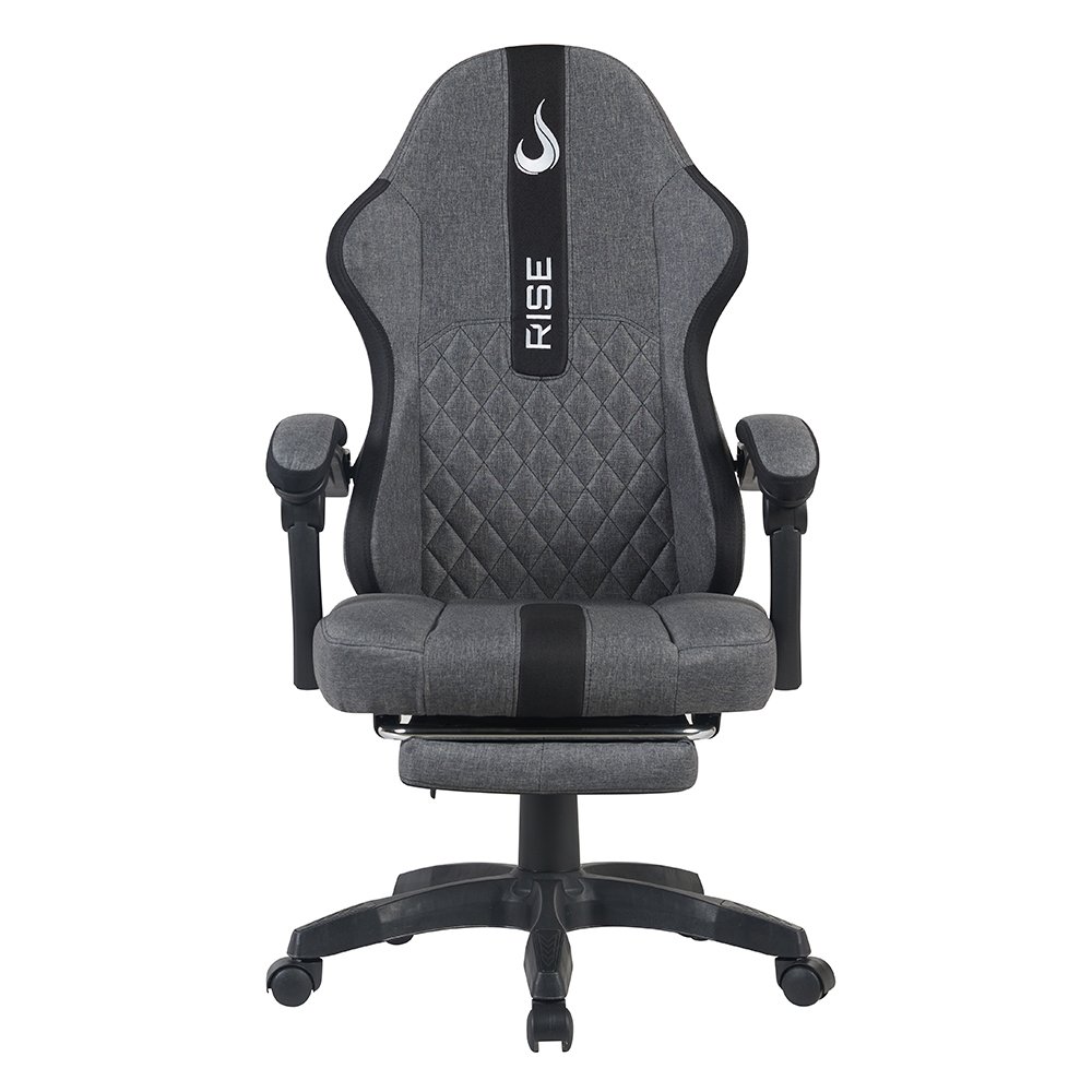 Imagem 6 de 9 do produto Cadeira Gamer Rise Mode Z11, Ângulo Ajustável, Tecido, Cinza e Preto - RM-CG-Z11-GB