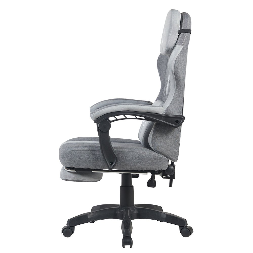 Imagem 8 de 9 do produto Cadeira Gamer Rise Mode Z11, Ângulo Ajustável, Tecido, Cinza - RM-CG-Z11-GG