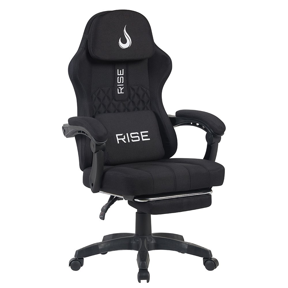 Imagem 4 de 9 do produto Cadeira Gamer Rise Mode Z11, Ângulo Ajustável, Tecido, Preto - RM-CG-Z11-BK