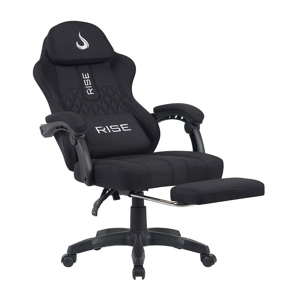 Imagem 5 de 9 do produto Cadeira Gamer Rise Mode Z11, Ângulo Ajustável, Tecido, Preto - RM-CG-Z11-BK