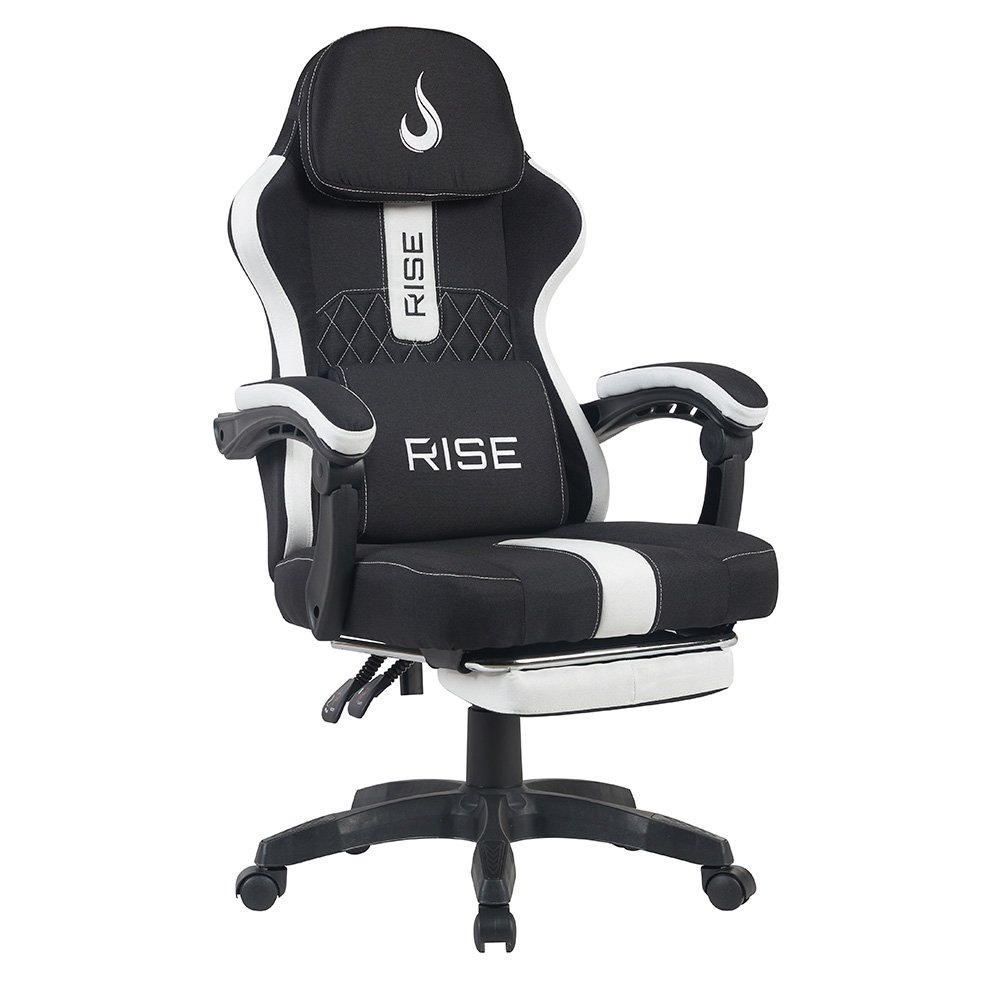 Cadeira Gamer Rise Mode Z11, Ângulo Ajustável, Tecido, Preto e Branco - RM-CG-Z11-BW Cadeira Gamer Rise Mode Z11, Ângulo Ajustável, Tecido, Preto e Branco - RM-CG-Z11-BW