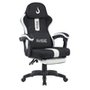 Cadeira Gamer Rise Mode Z11, Ângulo Ajustável, Tecido, Preto e Branco - RM-CG-Z11-BW