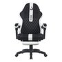 Cadeira Gamer Rise Mode Z11, Ângulo Ajustável, Tecido, Preto e Branco - RM-CG-Z11-BW