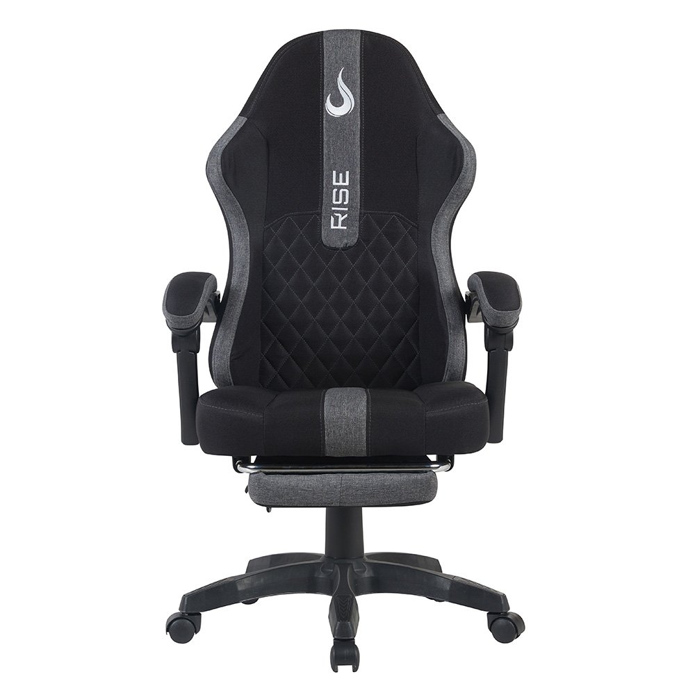 Imagem 6 de 9 do produto Cadeira Gamer Rise Mode Z11, Ângulo Ajustável, Tecido, Preto e Cinza - RM-CG-Z11-BG