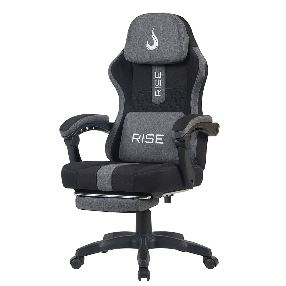 Cadeira Gamer Rise Mode Z11, Ângulo Ajustável, Tecido, Preto e Cinza - RM-CG-Z11-BG - view 2