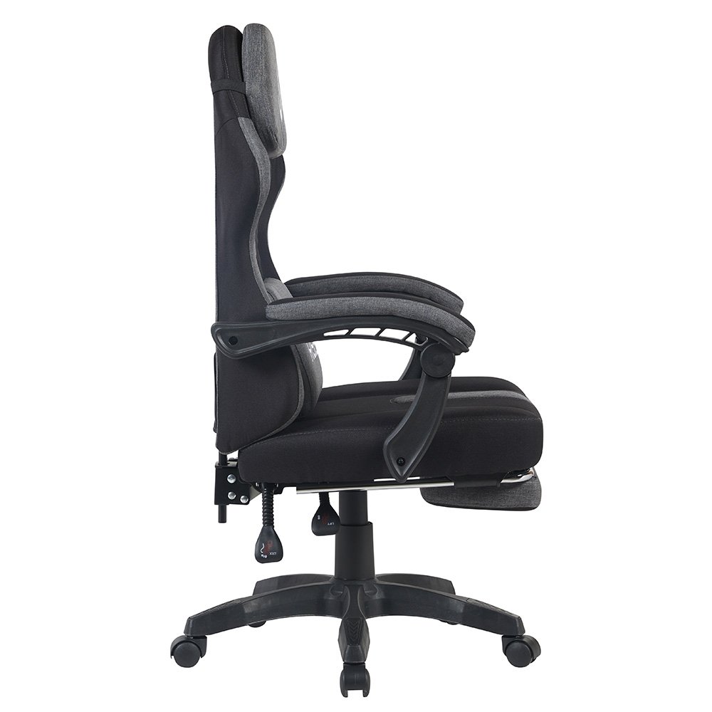 Imagem 8 de 9 do produto Cadeira Gamer Rise Mode Z11, Ângulo Ajustável, Tecido, Preto e Cinza - RM-CG-Z11-BG