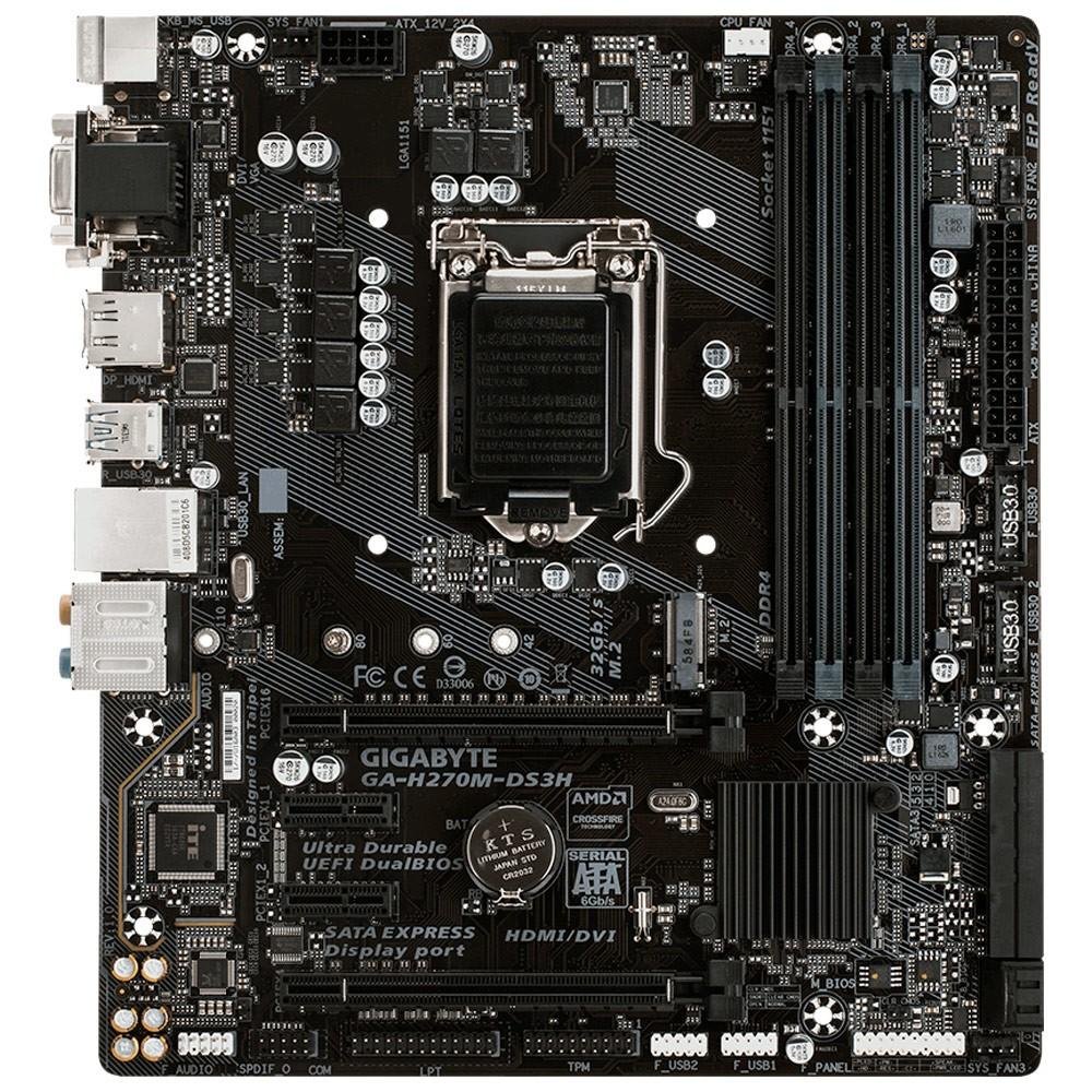 Imagem 5 de 5 do produto Placa-Mãe GIGABYTE p/ Intel LGA 1151 mATX GA-H270M-DS3H DDR4