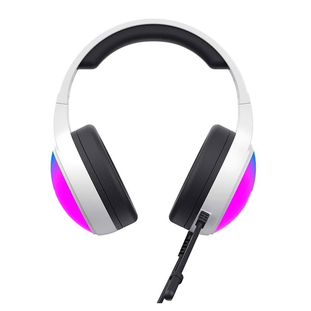 Imagem 3 de 4 do produto Headset Gamer Havit H2043U, RGB, Led Efeito Streamer, Microfone omnidirecional, USB 7.1, Branco - HV-H2043U White/Black