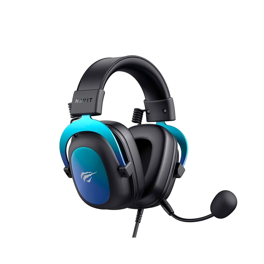 Imagem 2 de 3 do produto Headset Gamer Havit H2002U Pro, High-end, Surround Virtual 7.1, Espuma De Memoria, Preto e Azul - HV-H2002U Pro