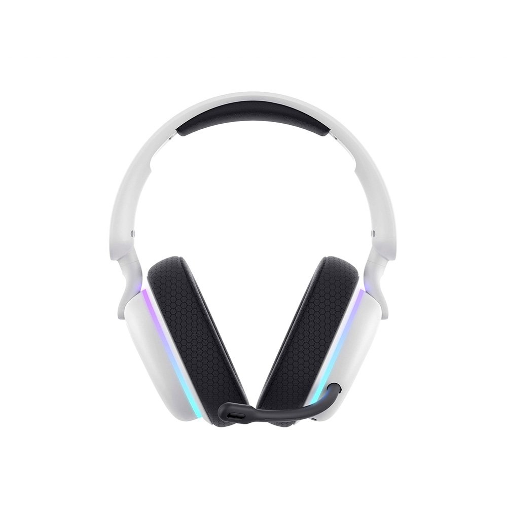 Headset Gamer Sem Fio Professional Fuxi-H7, RGB, Tri Mode, Bluetooth, Recarregável, USB-C, Branco - Fuxi-H7 White Headset Gamer Sem Fio Professional Fuxi-H7, RGB, Tri Mode, Bluetooth, Recarregável, USB-C, Branco - Fuxi-H7 White