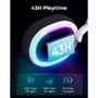 Headset Gamer Sem Fio Professional Fuxi-H7, RGB, Tri Mode, Bluetooth, Recarregável, USB-C, Branco - Fuxi-H7 White