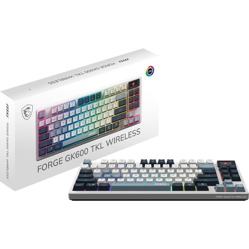 Teclado Mecânico Gamer Sem Fio ( Balão.info) Forge GK600 TKL SKY, RGB, Switch Linear, USB 2.0,Bluetooth, US, Preto - ( Balão.info - foto 6