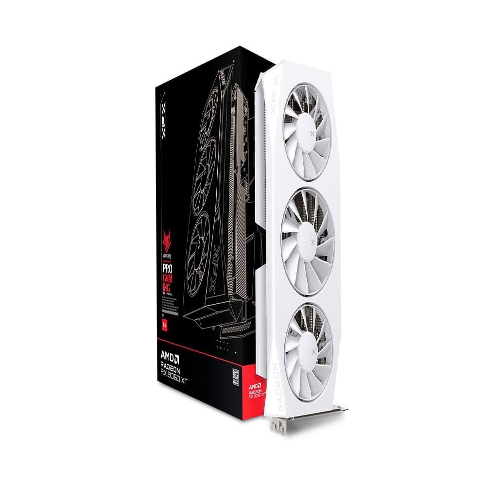 Placa de vídeo XFX RX 9060XT OCMercury AMD Radeon White Gaming Graphics Card 16GB - RX-96TMERCW9