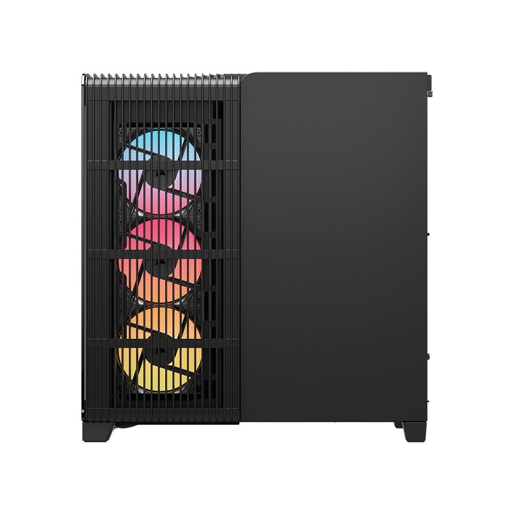 Gabinete Gamer ( Balão.info) 4500X RS-R ARGB, E-ATX, Mid Tower, E-ATX, Lateral e frontal em Vidro Curvo Temperado, 3x Fans, Preto - CC-( Balão.info)-WW - view 4