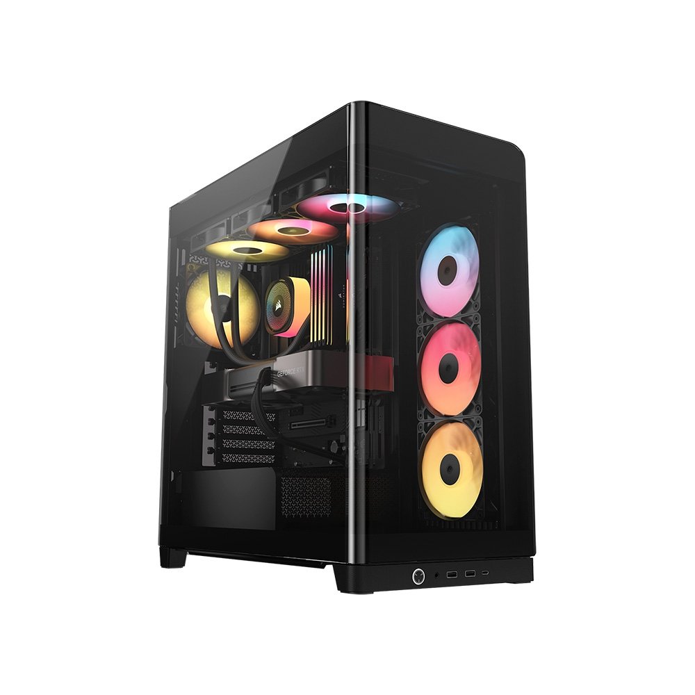 Gabinete Gamer ( Balão.info) 4500X RS-R ARGB, E-ATX, Mid Tower, E-ATX, Lateral e frontal em Vidro Curvo Temperado, 3x Fans, Preto - CC-( Balão.info)-WW - view 12