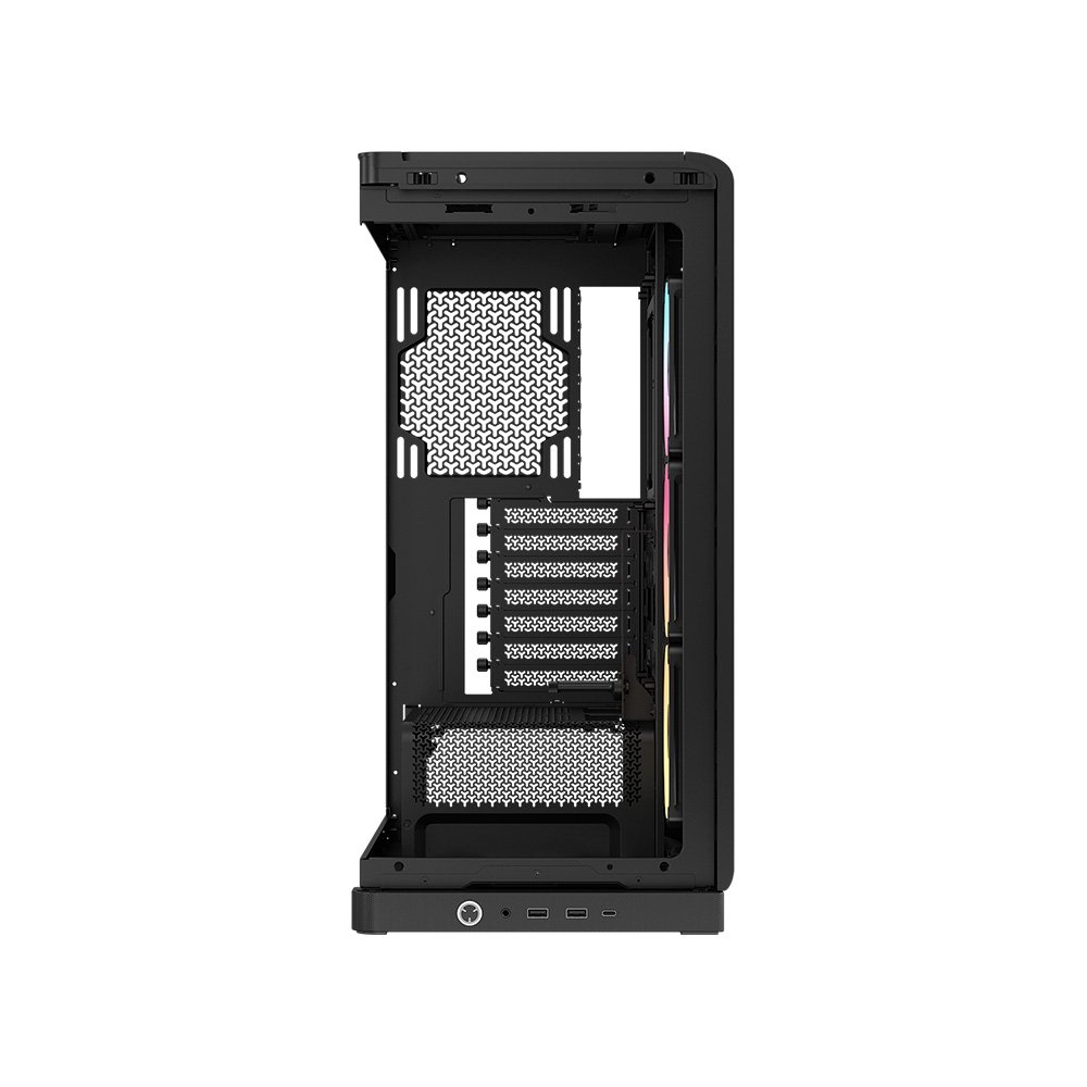 Imagem 5 de 14 do produto Gabinete Gamer Corsair 4500X LX-R RGB, E-ATX, Mid Tower, E-ATX, Lateral e frontal em Vidro Curvo Temperado, 3x Fans, Preto - CC-9011316-WW