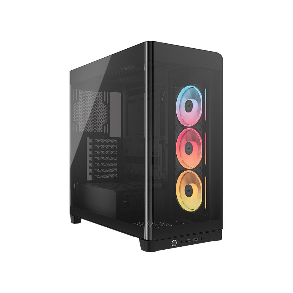 Gabinete Gamer Corsair 4500X LX-R RGB, E-ATX, Mid Tower, E-ATX, Lateral e frontal em Vidro Curvo Temperado, 3x Fans, Preto - CC-9011316-WW
