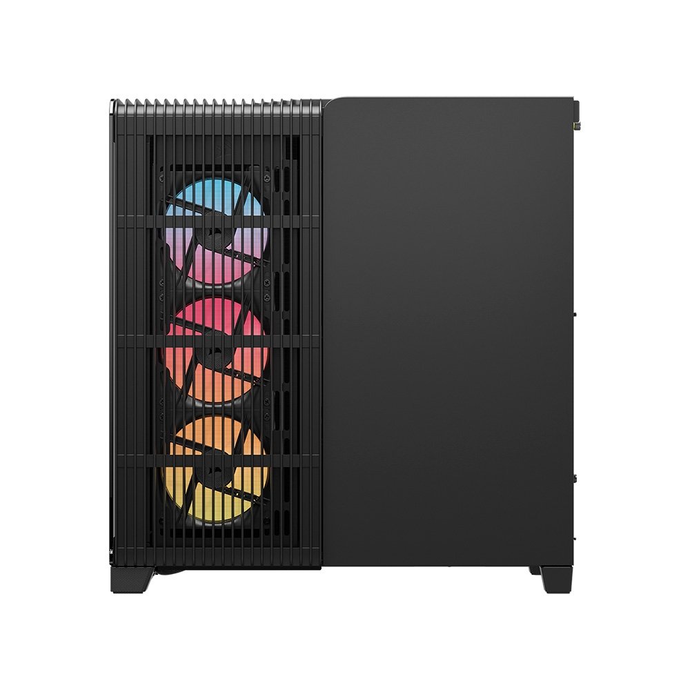 Gabinete Gamer ( Balão.info) 4500X LX-R RGB, E-ATX, Mid Tower, E-ATX, Lateral e frontal em Vidro Curvo Temperado, 3x Fans, Preto - CC-( Balão.info)-WW - view 9